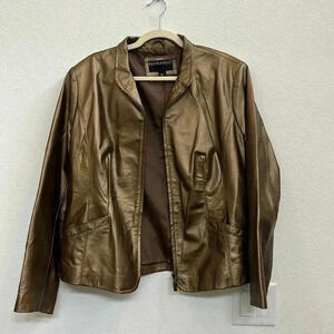 Women’s Bernardo Brand Genuine Leather Gold Jacket Size: XL